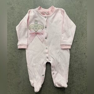 Pink Baby Collection Boujee Pink Long Sleeve Long Leg One Piece. Spring